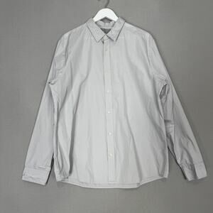 Vince Shirt Mens XL Gray Long Sleeve Button Down 100% Cotton Career Minimalist